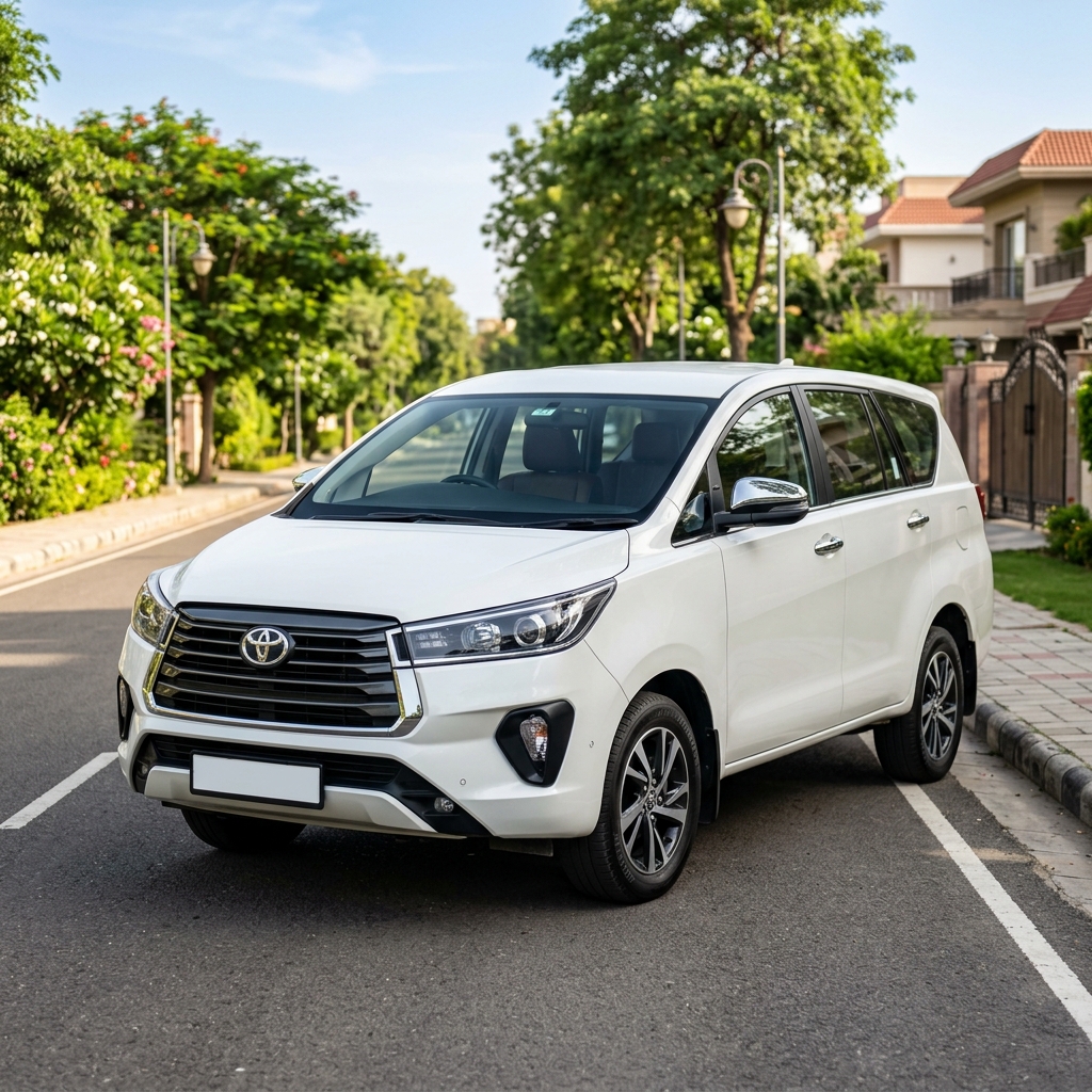 Toyota Innova Crysta — India market premium SUV ideal for SARA CAB outstation and family travel